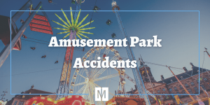 multiple amusement park rides operating