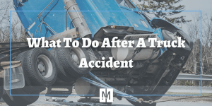 Truck Accident being pulled back upright